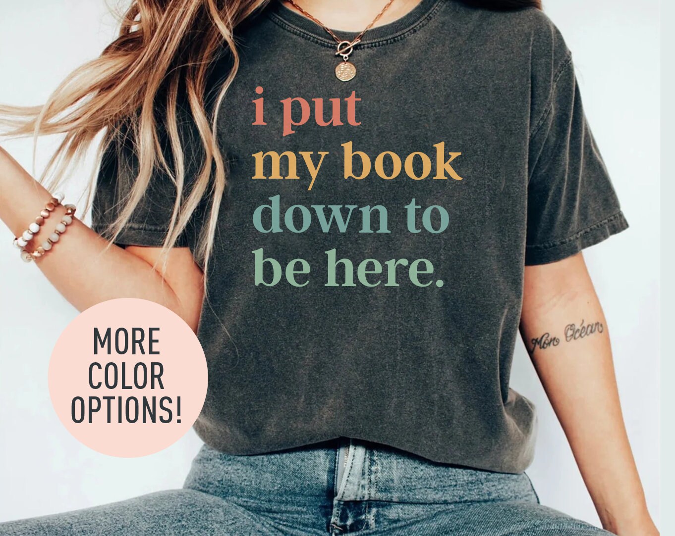 Put Book Down Here Book Lovers Club Book Nerd Bookworm Librarian Shir Teacher (1)