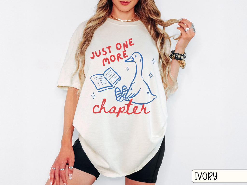 More Chapter Silly Goose Book Lover Bookish Reading Unisex T-shirt, Sweatshirt, Hoodie (2)
