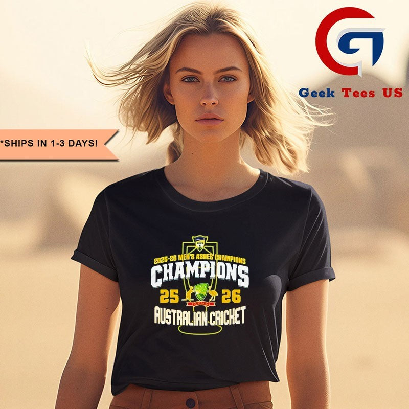 2025-26 Men’s Ashes Champions Australia Cricket trophy shirt