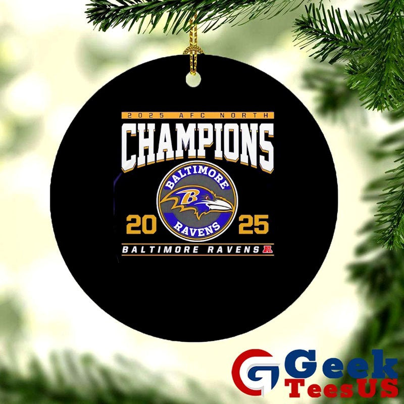 2025 AFC North Division Champions Baltimore Ravens logo T-shirt