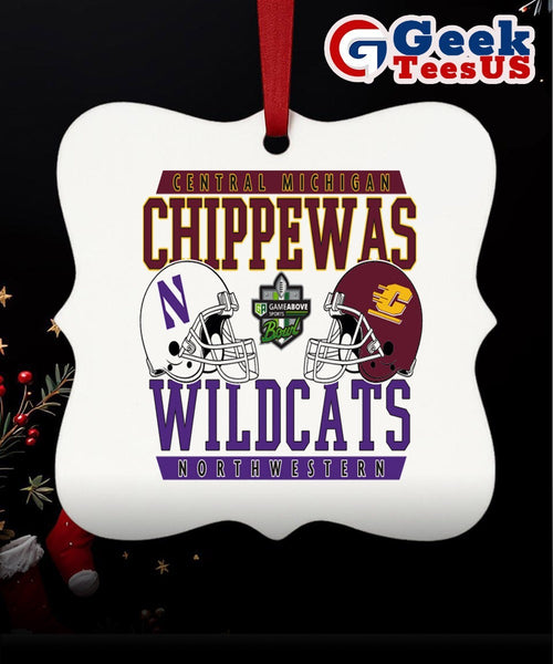 2025 GameAbove Sports Bowl Northwestern Wildcats vs Central Michigan Chippewas Central Michigan h2h Ornament