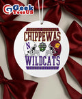 2025 GameAbove Sports Bowl Northwestern Wildcats vs Central Michigan Chippewas Central Michigan h2h Ornament