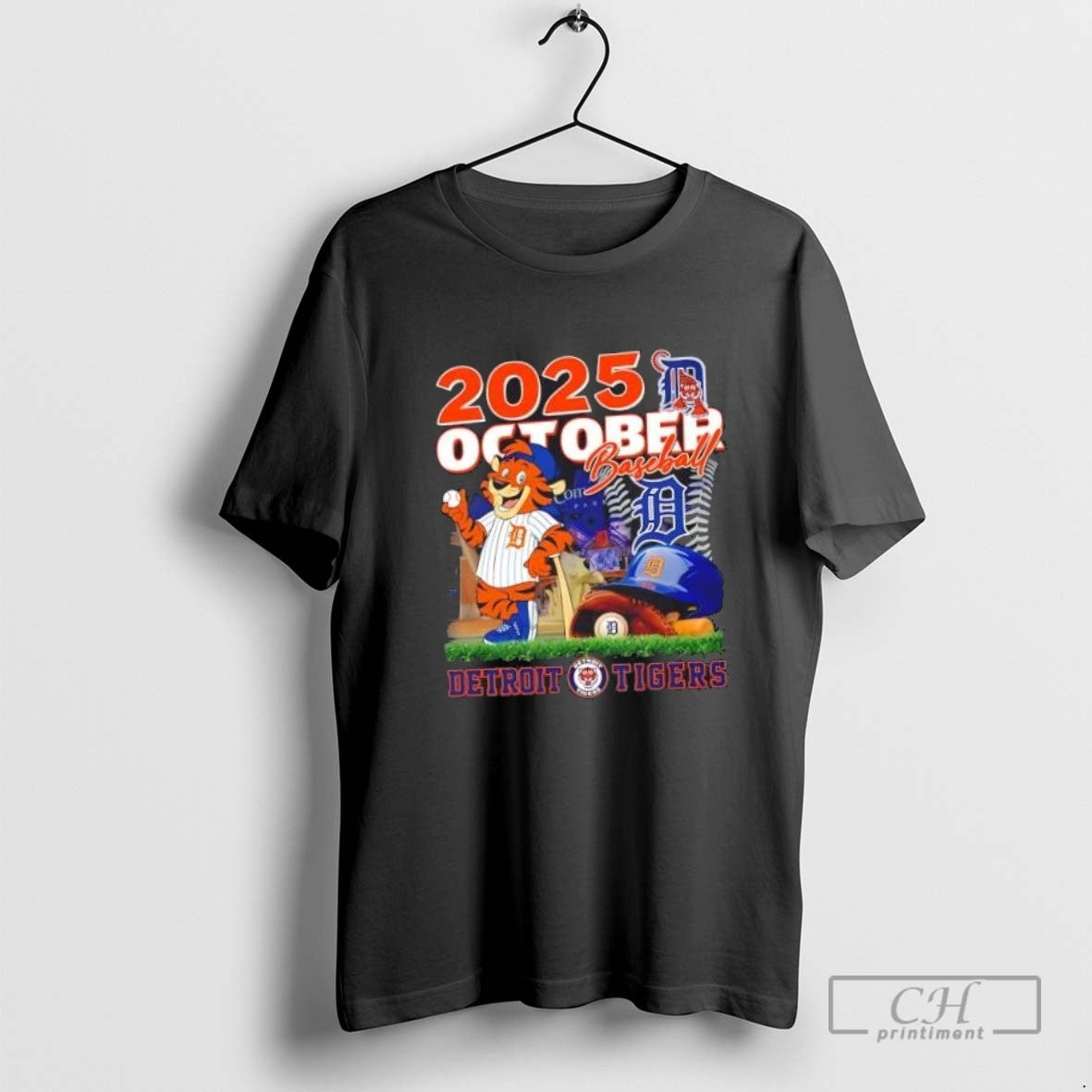 2025 October Baseball Detroit Tigers Baseball Mascot