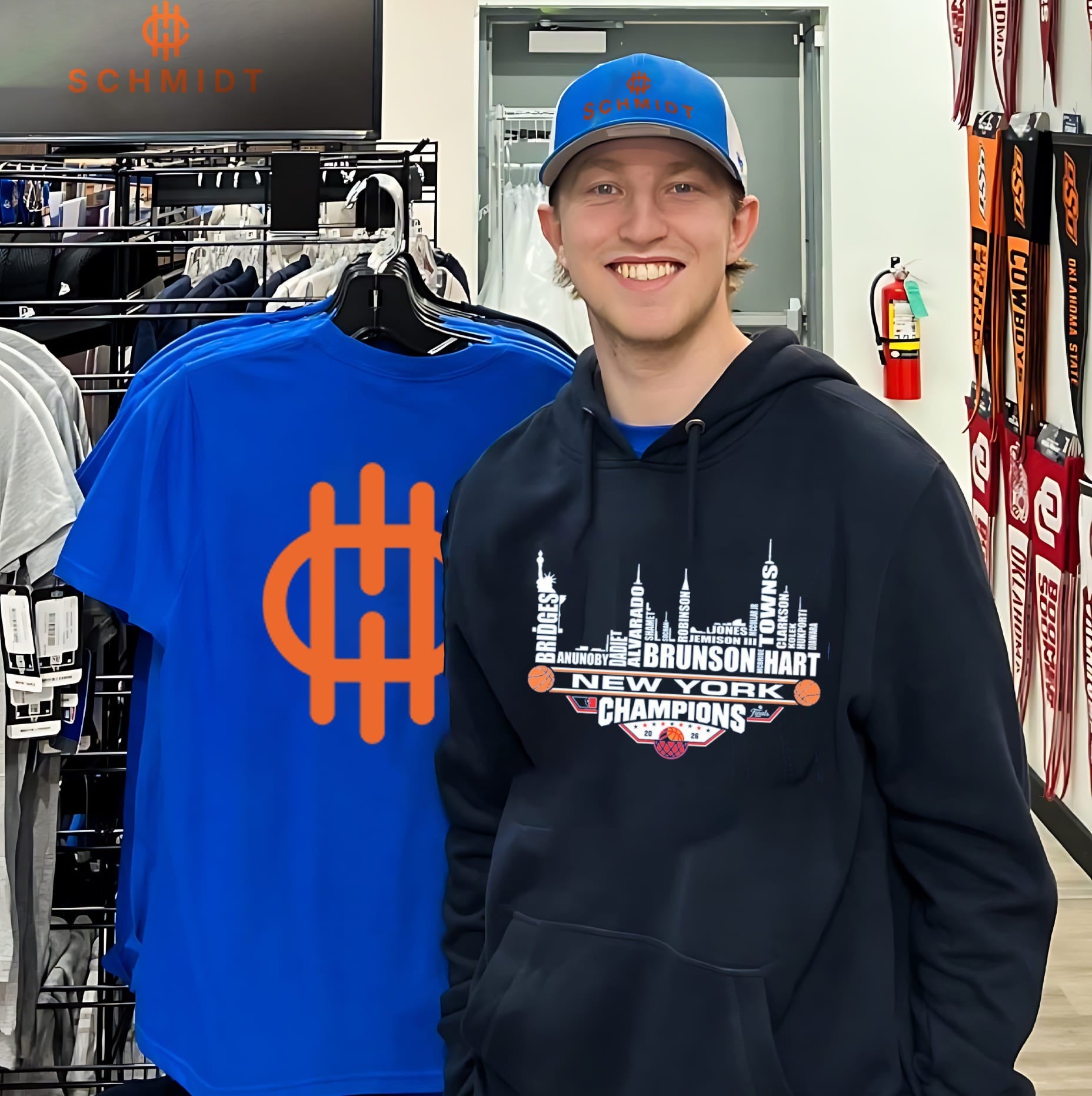 2026 NBA Champions New York Knicks player name skyline T-shirt