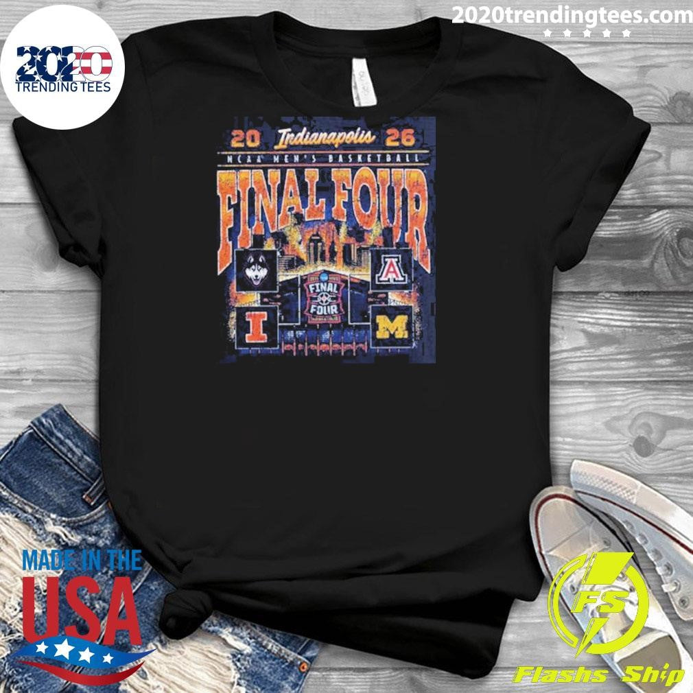 2026 NCAA Men’s Basketball Indianapolis Matchup Bracket Teams Final Four Shirt