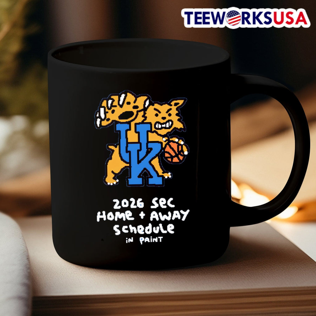 2026 SEC Home + Away Schedule In Paint Kentucky Wildcats Basketball Shirt