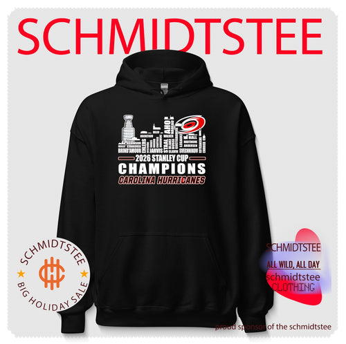 2026 Stanley Cup Champions Carolina Hurricanes player name skyline shirt