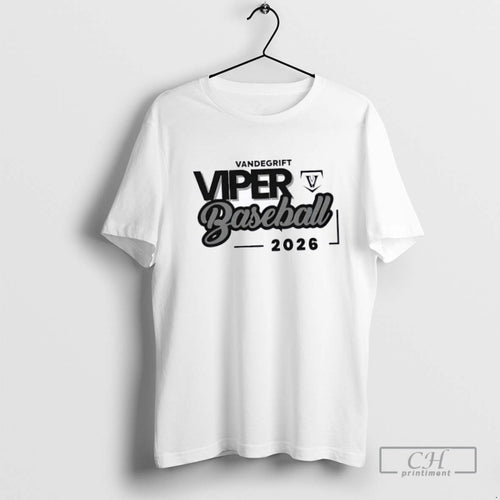 2026 Vandegrift Crown Trio Baseball Script T Shirt Sweater