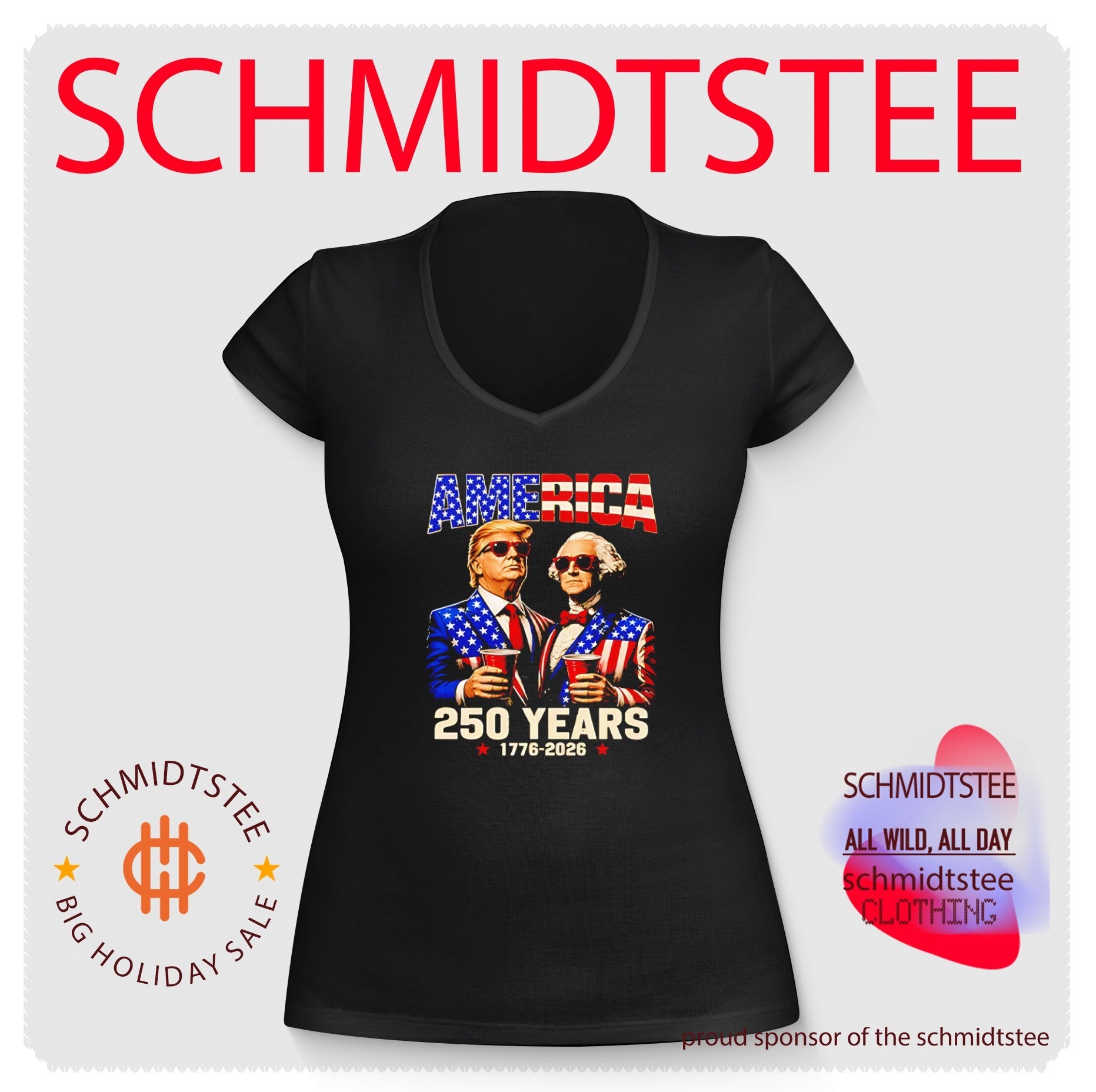250 Years America Anniversary Trump Washington Shirt