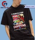 5 Years In A Row Tampa Bay Buccaneers 2025 NFC South Champions mascot T-shirt