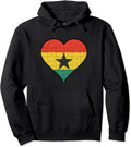 Ghana Ghanaian Flag Heart Pullover Hoodie