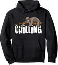 Chilling Sloth Cool Sleeping Lazy Sloth Fans Funny Slow Gift Pullover Hoodie