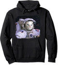 Astronaut Force Cute Nerdy Cat in Space Pullover Hoodie