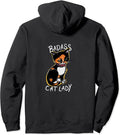 Badass Cat Mom Pullover Hoodie