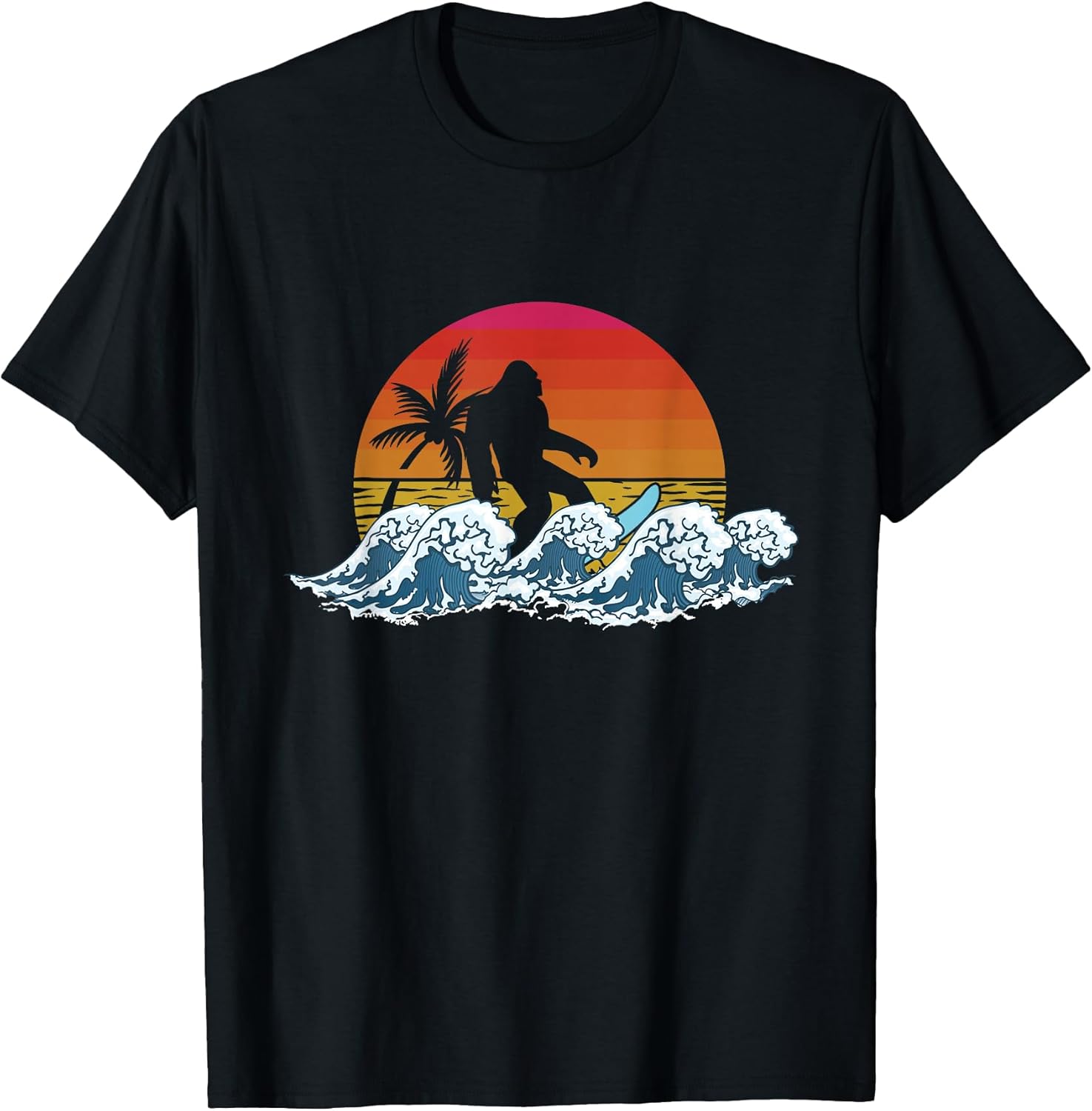 Retro Yeti Sasquatch Bigfoot Surfer Surfing Gift