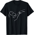 Dog and People Punch Hand Dog Man Friendship Bump Dog's Paw T-Shirt