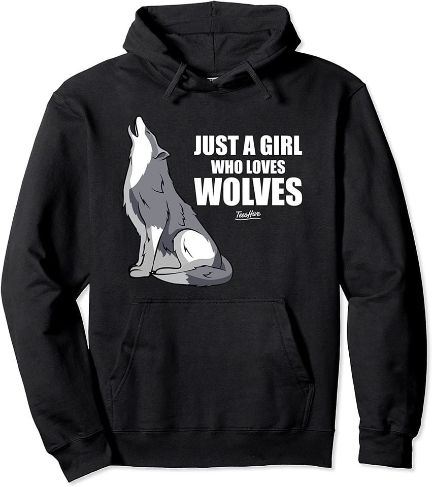 Wolf Tribal Hoodie Just A Girl Who Loves Wolves Mom Funny