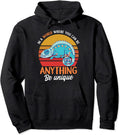 Chameleon Drawing - Pet Chameleon Lover Reptile Gift Pullover Hoodie
