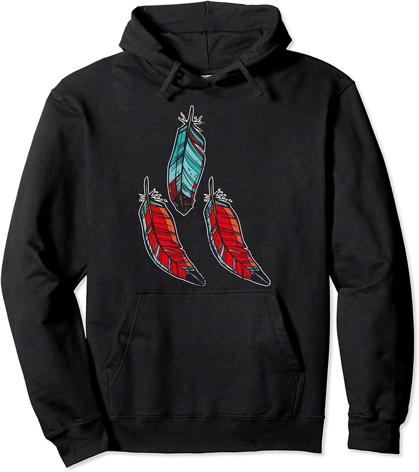 NativeIndian Feather Hoodie