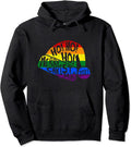 Vintage Gay Pride Santa Hat Rainbow Pullover Hoodie