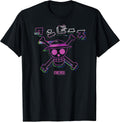 Anime Colorful Straw Hat Glitch with Kanji T-Shirt