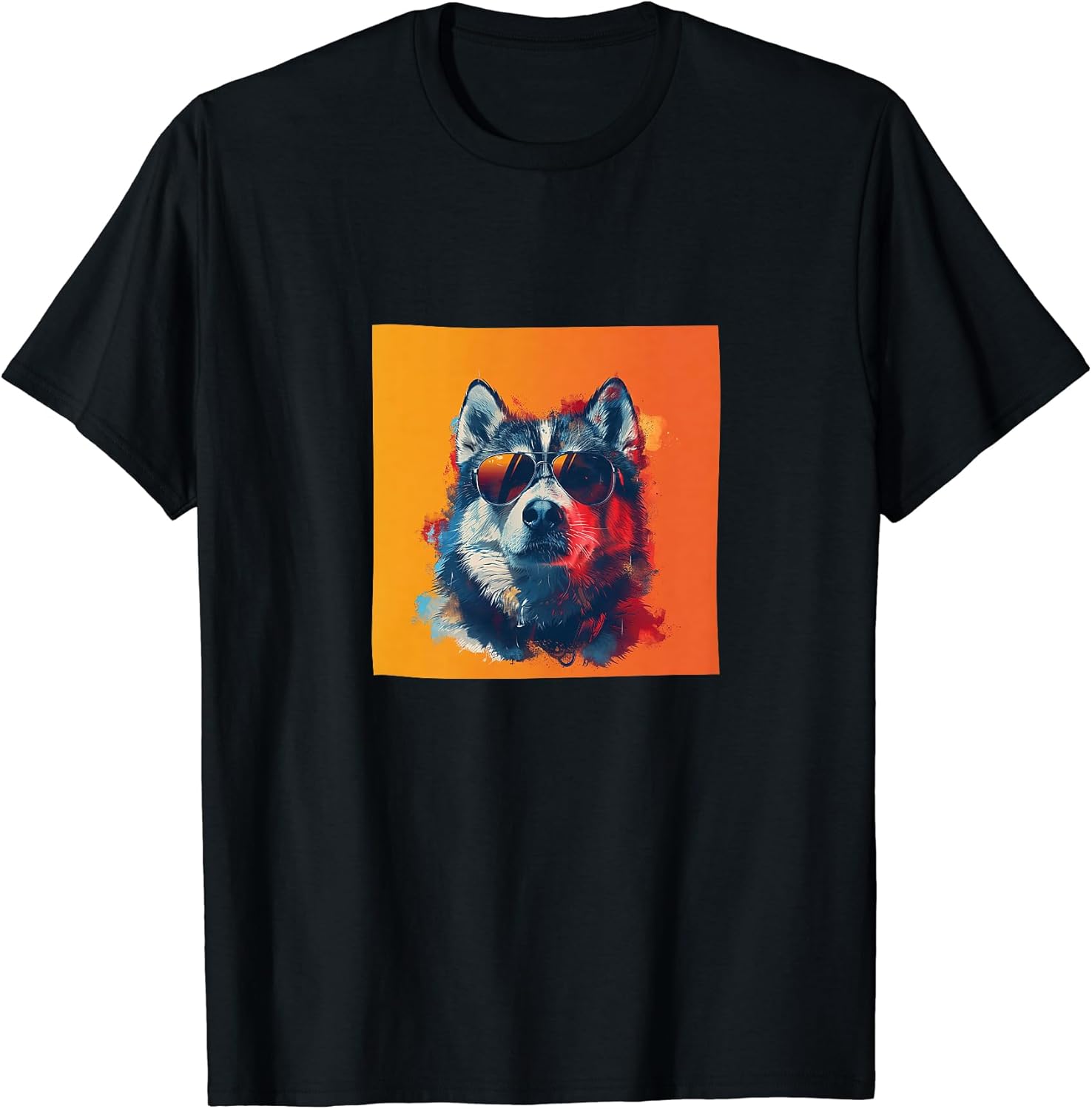Siberian Husky Sunglasses Retro Colorful Merch