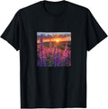 Salvia Flower Field Beautiful Sunset Merch