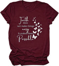 Christian Jesus T-Shirt for Women Vintage Bible Verse Printed Short Sleeve Faith Blessed Inspirational Girl Top Tees