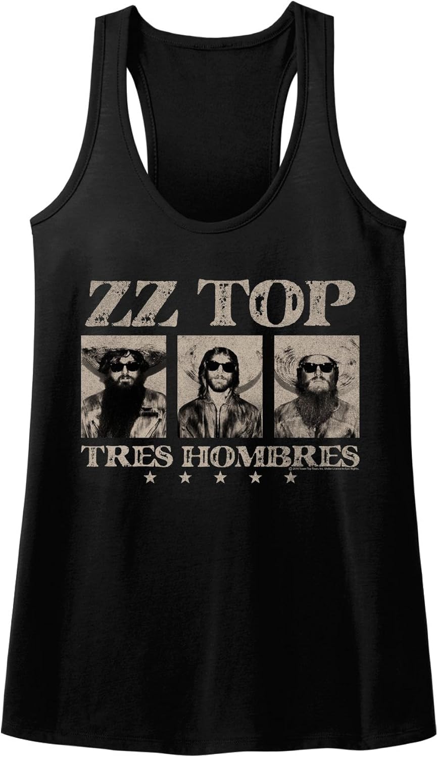 ZZ Top Rock Band Music Group Tres Hombres Adult Womens Tank Top Tee