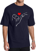 Men's Pet Lovers Graphic T-Shirt Dog Fist Bump Heart 100% Cotton Crewneck Casual Tees for Men