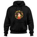 Green Cheek Conure Parrot Christmas Wreath Pullover Hoodie