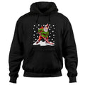 Santa Playing Ice Hockey Christmas Pajama For Players Pullover Hoodie