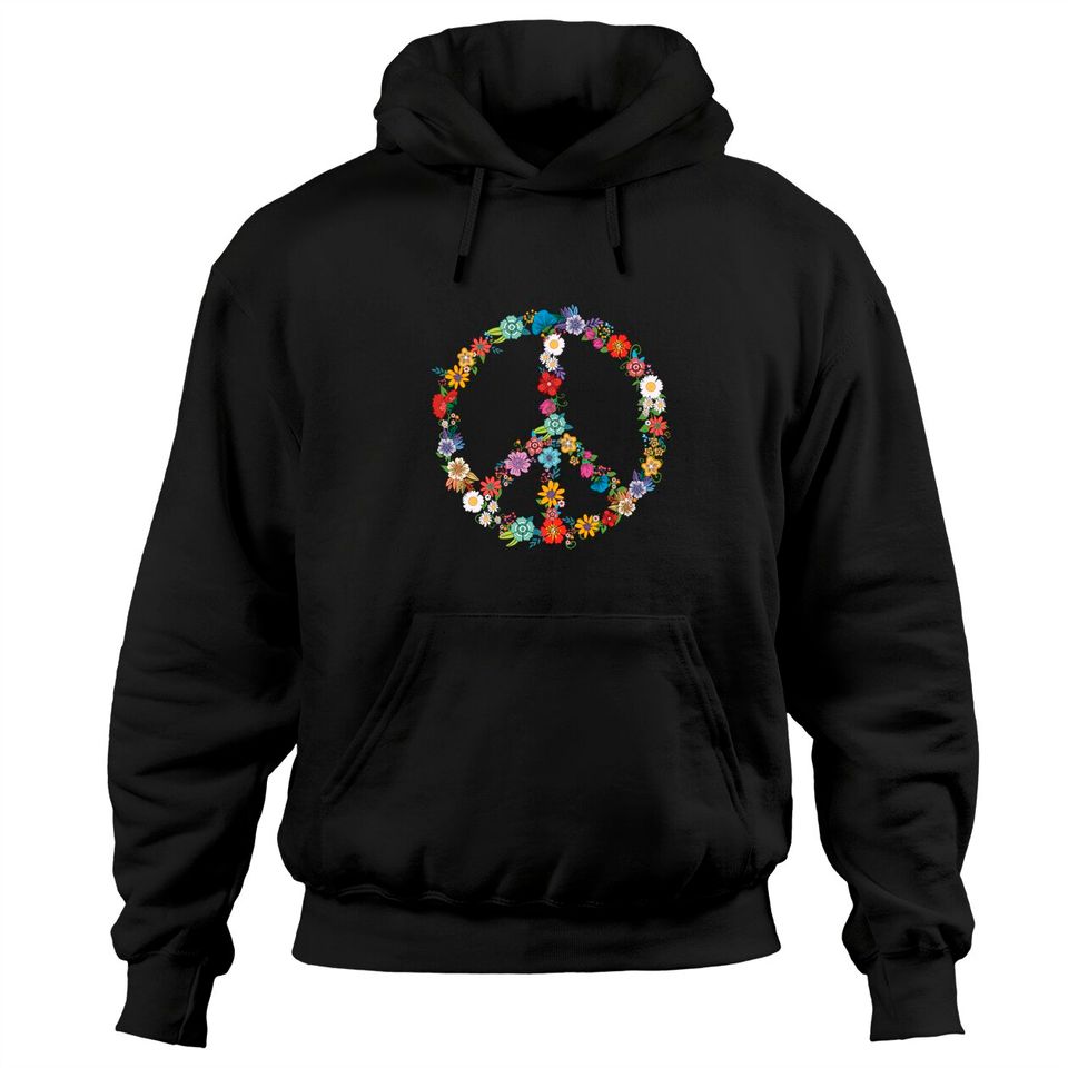 Hippie Flowers  Beautiful Cute Funny Gift Pullover Hoodie