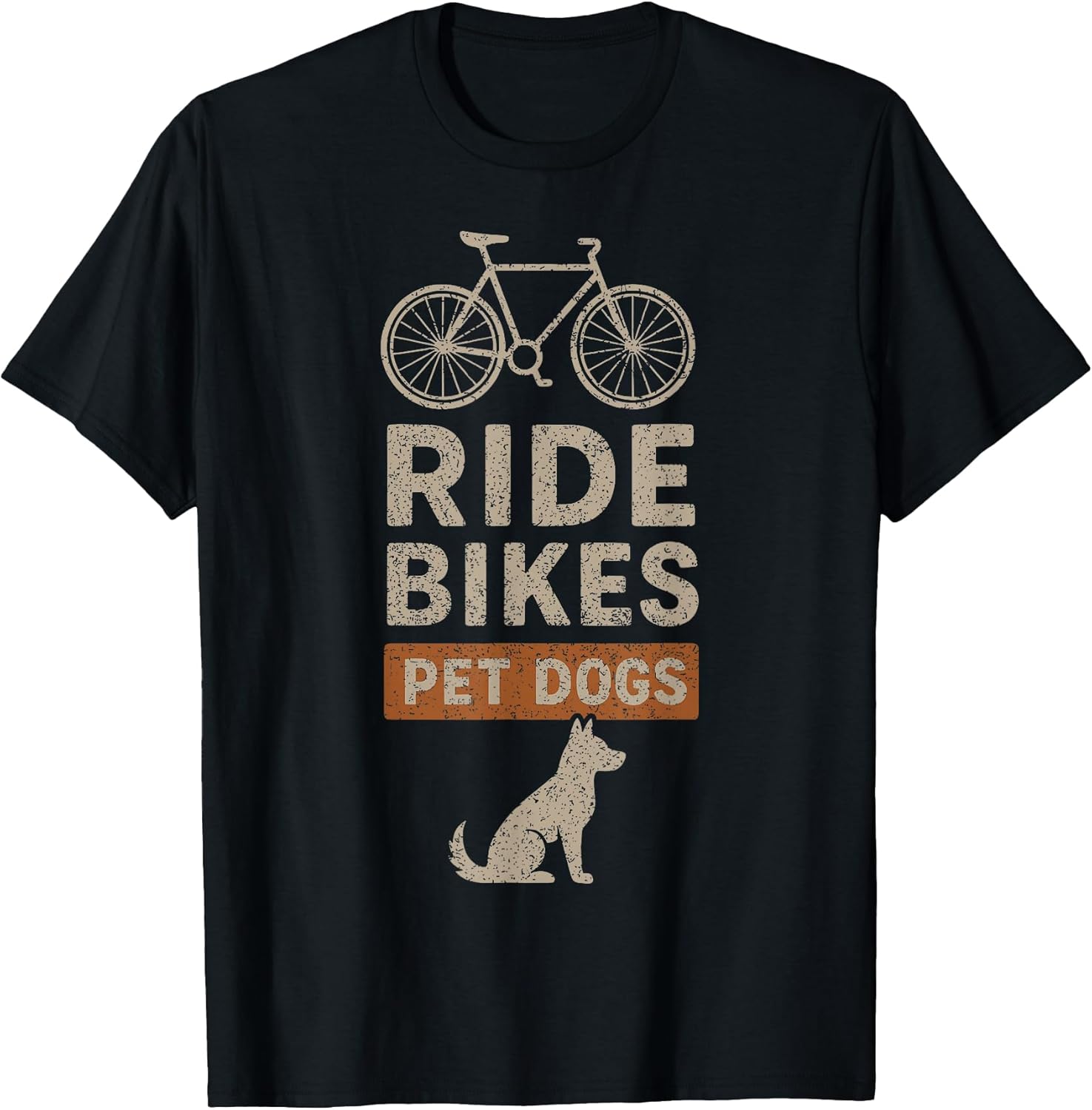 Ride Bikes Pet Dogs Bicycle Cycling Biking Dog Lover T-Shirt