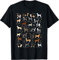 ABC Dog Breeds Identification A-Z Types of Dogs Canine T-Shirt