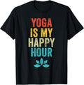 Yoga Is My Happy Hour Meme Vintage Tee