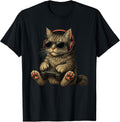 Kitten Cat Playing Video Games Vintage Funny Cat Gaming T-Shirt