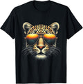 Leopard Face Wearing Sunglasses Animal Leopard Photography T-Shirt