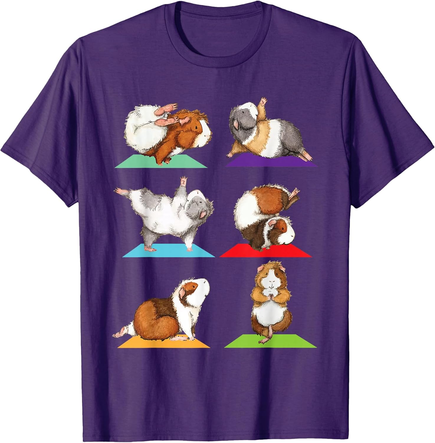 Guinea Pig Yoga - Fitness Exercise Animal Rodent Pet Lover T-Shirt