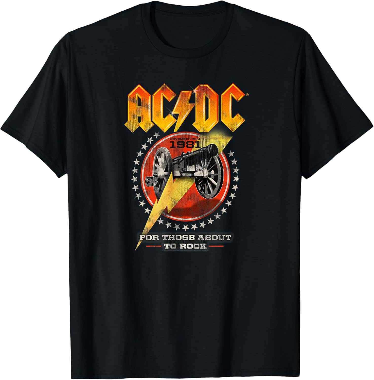 Official AC/DC for Those About to Rock 1981 Rock Band Music T-Shirt