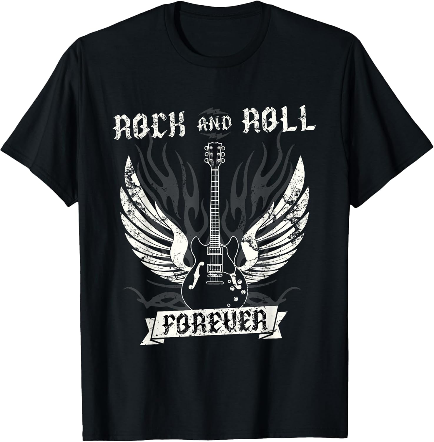 Guitar Wings 70s Vintage Retro 80s Rock & Roll Music T-Shirt