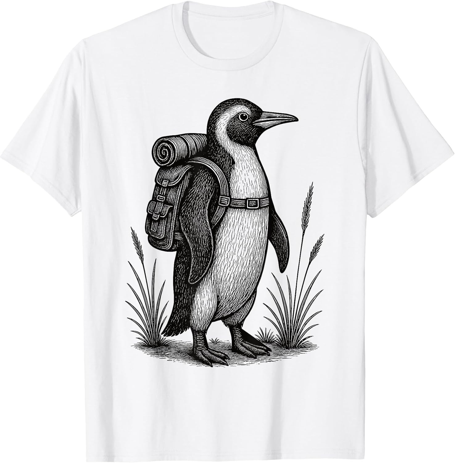 Penguin Hiker Trekking Hike Merch.