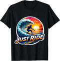 Just Ride Surfer Saying Surfing Surfboard Merch