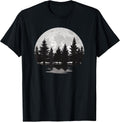 Forest Moon Landscape Outdoor Nature Vintage Graphic Men T-Shirt