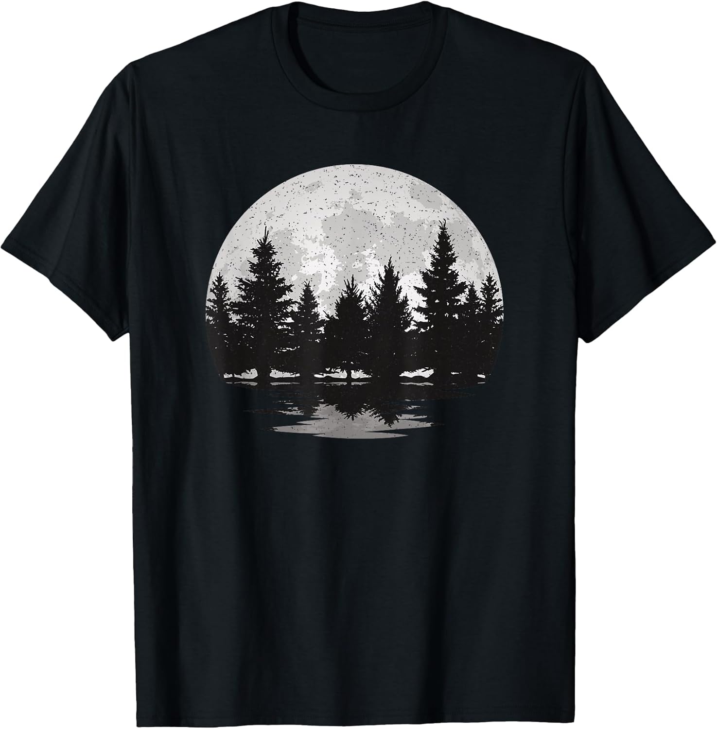 Forest Moon Landscape Outdoor Nature Vintage Graphic Men T-Shirt
