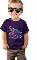Cotton Shirt for 2-6T Boys Truck Dinosaur Toddler Kids T-Shirt Short Sleeve Excavator Construction T-Rex Tee Shirts