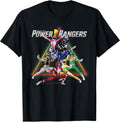 Rainbow Pyramid Retro Action Portrait T-Shirt Small