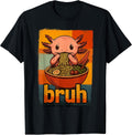 Funny Axolotl Eating Ramen Apparel Graphic Tees