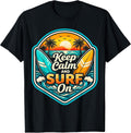 Keep Calm And Surf On Surfer Quote Surfing Merch