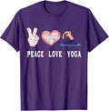 Peace love Yoga tee for men women Kids